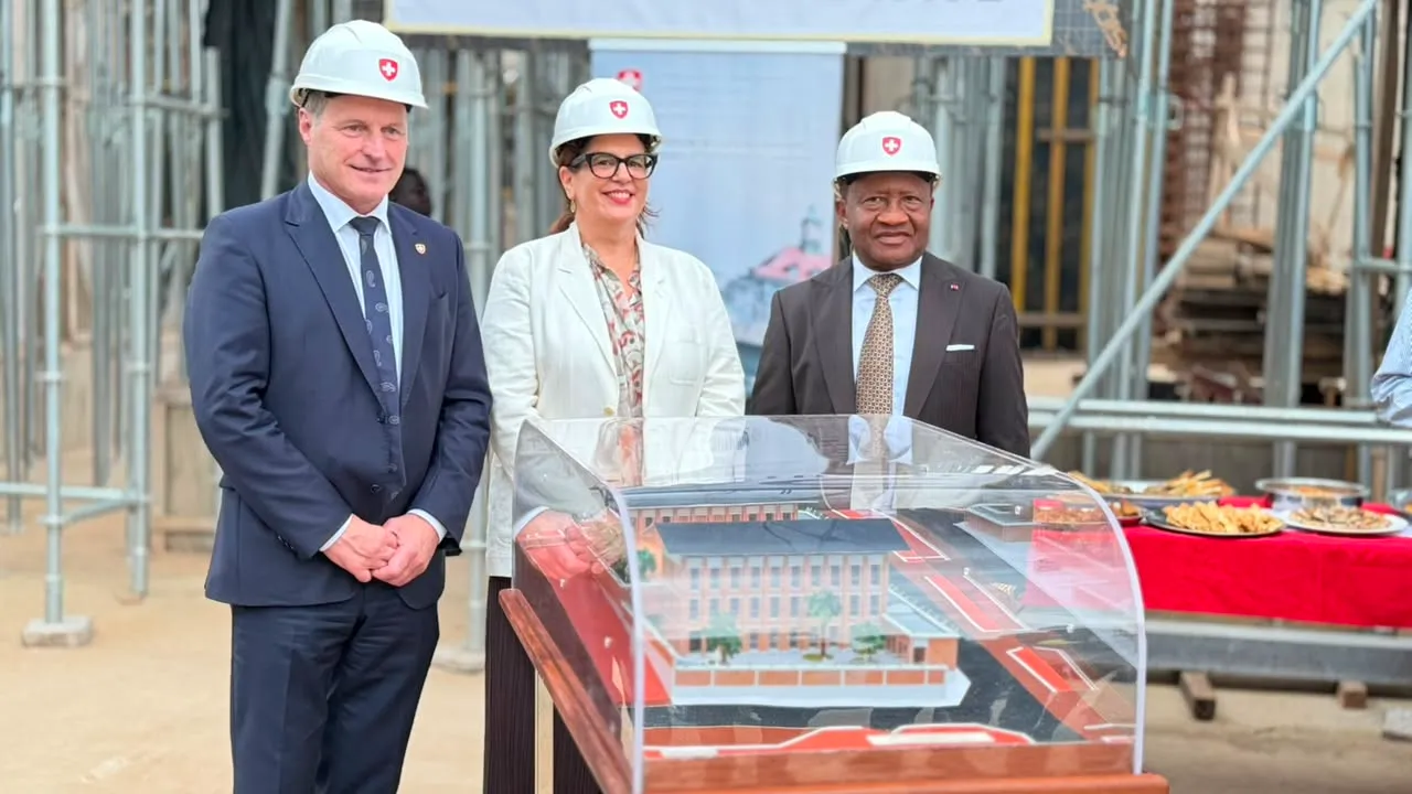 CAMEROON–SWITZERLAND COOPERATION -  Speaker Datouo Visits Construction Site of New Swiss Embassy in Yaoundé